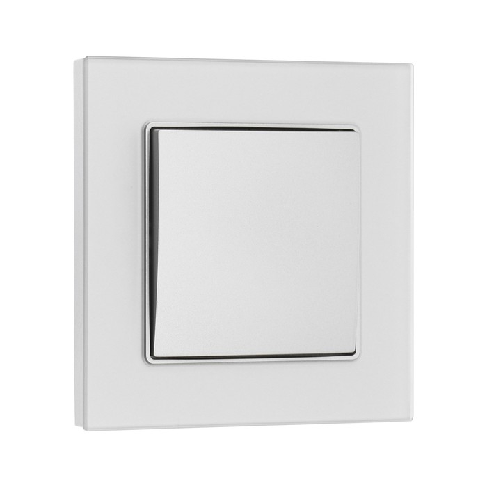 Выключатель TOT Matte Glass, 10 А, 1 кл., скрытый, стекло, серебристый Выключатель TOT Matte Glass, 10 А, 1 кл., скрытый, стекло, серебристый