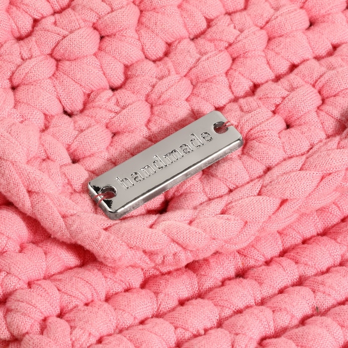 Набор нашивок из металла &laquo;Hand made&raquo;, 3,2 &times; 1 см, 10 шт, цвет серебряный