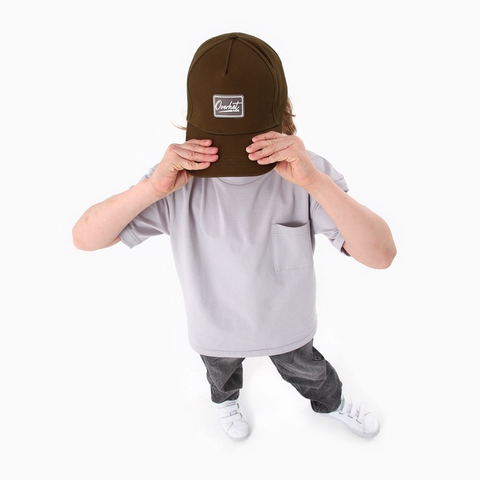 Кепка детская для мальчика Overhat, цвет коричневый, р-р 52-54, 5-7 лет Кепка детская для мальчика Overhat, цвет коричневый, р-р 52-54, 5-7 лет