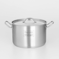 Кастрюля из нержавеющей стали Hanna Kn&ouml;vell с крышкой, 7 л, d=24 см, h=15,5 см, толщина стенки 0,6 мм, индукция