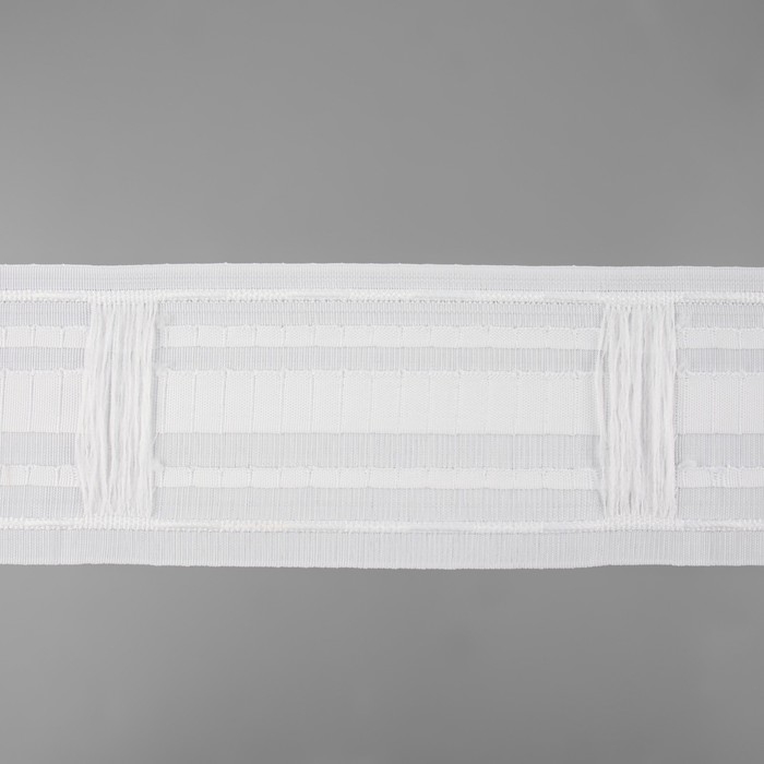 Шторная лента, матовая, 8,5 см, 25 &plusmn; 1 м, цвет белый