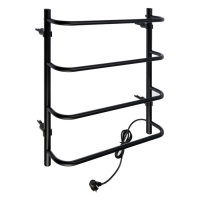 Полотенцесушитель электрический ZEIN PE-07 "Мост", 500х600 мм, 4 перекладины, черный