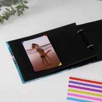 Фотоальбом 25 листов (уголки+кольца) "Классика морская пыль" 27х19 см