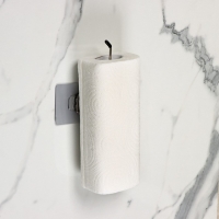 Держатель для бумажных полотенец настенный Доляна, 27&times;7&times;7 см, на липучке, цвет хром