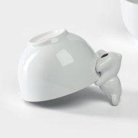 Набор салатников керамических Доляна &laquo;Мишка Отто&raquo;, 13&times;10,2 см, цвет белый, 2 шт