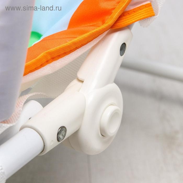 Шезлонг-качалка для новорождённых &laquo;Лесная сказка&raquo;, игровая дуга, съёмные игрушки МИКС