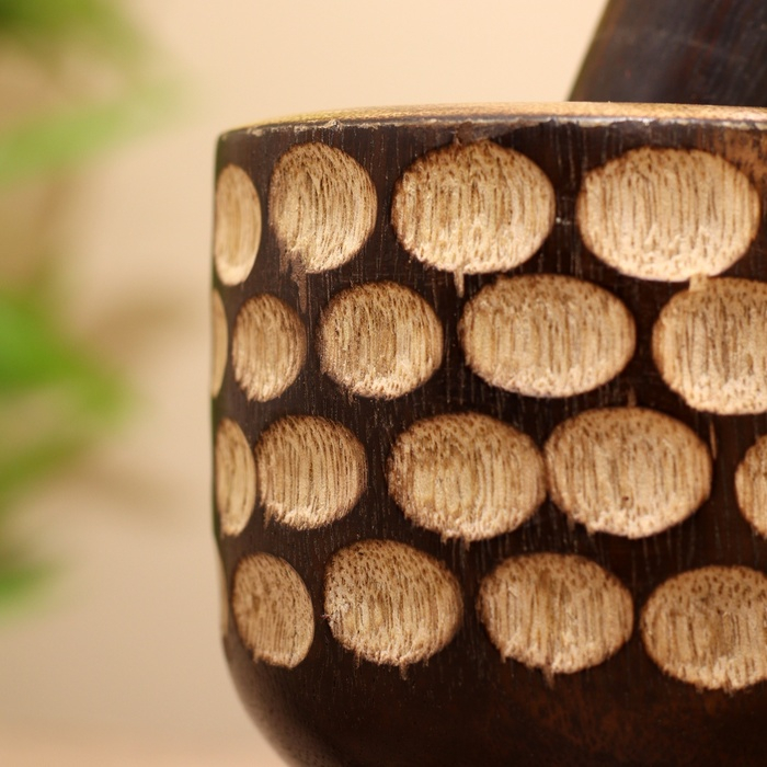 Ступка и пестик "Соцветие" дерево 10х10х13,5 см