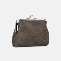 Кошелёк женский на фермуаре, цвет тёмно-серый Кошелёк женский на фермуаре, цвет тёмно-серый