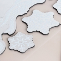 Наклейки на окна "Новогодние" Дед Мороз, 48х24 см Наклейки на окна "Новогодние" Дед Мороз, 48х24 см