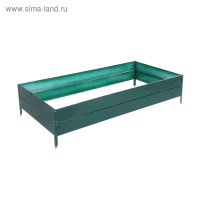 Грядка оцинкованная, 195 &times; 100 &times; 34 см, зелёная, Greengo