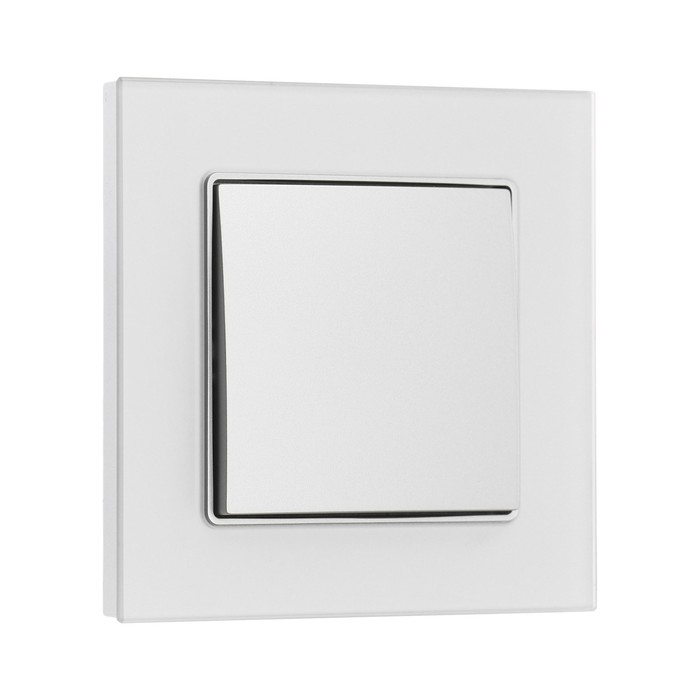 Выключатель проходной TOT Matte Glass, 10 А, 1 кл., скрытый, стекло, серебристый Выключатель проходной TOT Matte Glass, 10 А, 1 кл., скрытый, стекло, серебристый