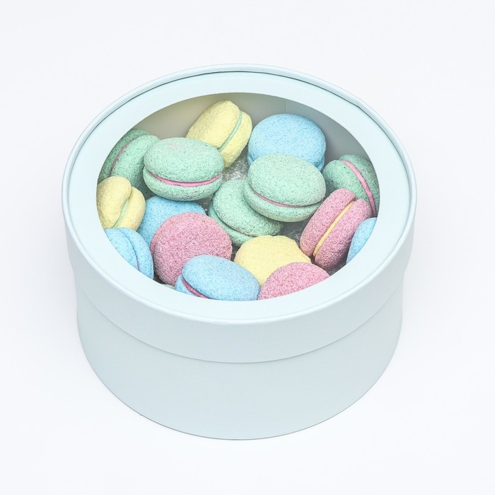 Подарочная коробка "Frilly" лагуна, завальцованная с окном, 21 х 11  см