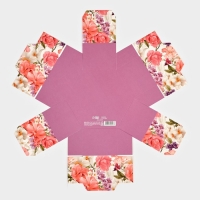 Коробка складная &laquo;Яркие цветы&raquo;, 15 х 13 х 6 см