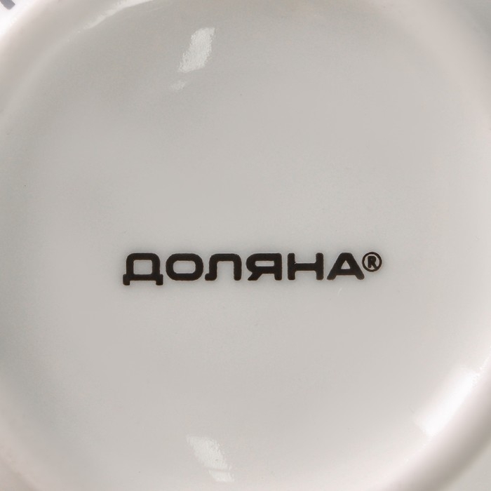 Кружка фарфоровая Доляна &laquo;Кис-кис-мяу&raquo;, 350 мл, цвет белый