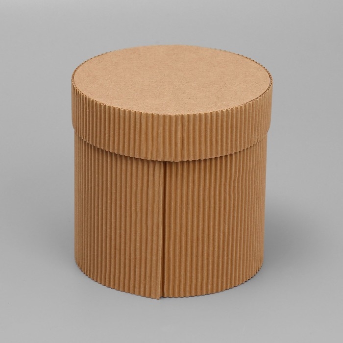 Коробка подарочная шляпная из микрогофры, упаковка, &laquo;Present for you&raquo;, 12 х 12 см