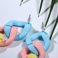 Серьги пластик &laquo;Цепь&raquo; градиент смешанный, цветные