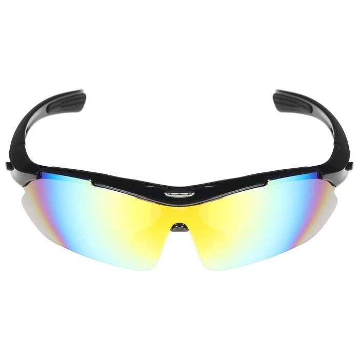 Очки велосипедные со сменными линзами в кейсе, цвет чёрный Очки велосипедные со сменными линзами в кейсе, цвет чёрный