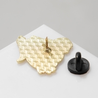 Новый год! Символ года 2025! Значок &laquo;Змейка&raquo; цветочная, в золоте