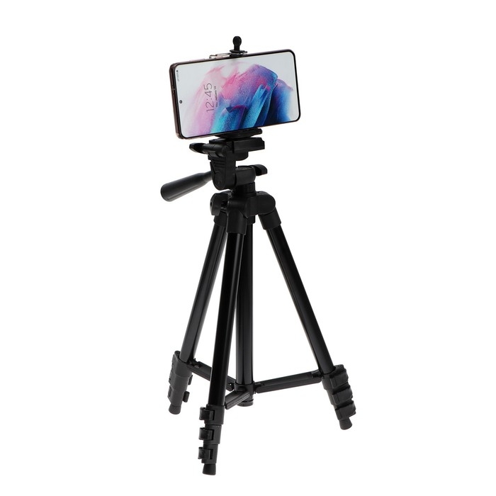 Штатив напольный LuazON, усиленные ножки, регулирование высоты 34-108 см, черный Штатив напольный LuazON, усиленные ножки, регулирование высоты 34-108 см, черный