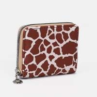 Кошелёк на молнии, отдел для карт, для монет, цвет коричневый Кошелёк на молнии, отдел для карт, для монет, цвет коричневый