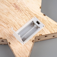 Светодиодная фигура &laquo;Дед Мороз в санях&raquo; 22 &times; 22 &times; 4 см, дерево, батарейки АААх2 (не в комплекте), свечение тёплое белое