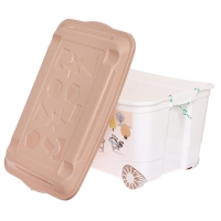 Ящик для игрушек &laquo;Зверушки на опушке&raquo;, на колёсах, с декором, 580 &times; 390 &times; 335 мм