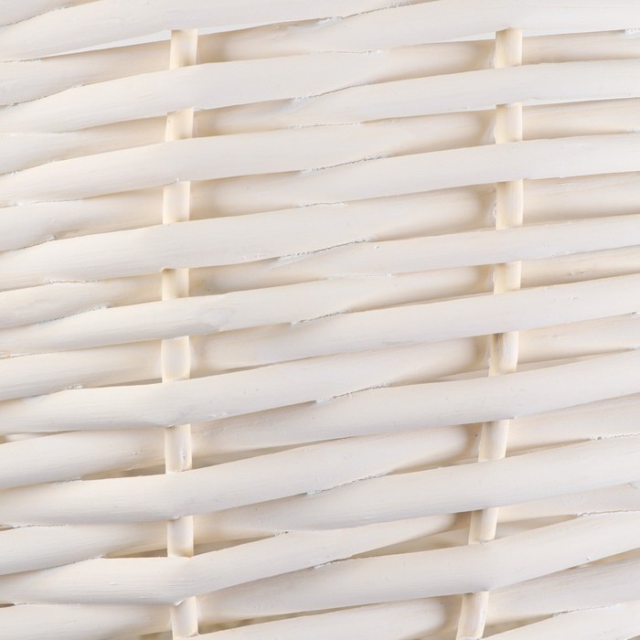 Корзина плетеная, 40х18/44 см, белый, ива Корзина плетеная, 40х18/44 см, белый, ива