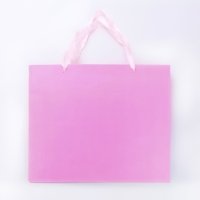 Пакет подарочный с широким дном  35 х 29 х 28 см, розовый