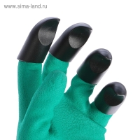 Перчатки садовые, нейлоновые «Землеройки», с латексной пропиткой, с когтями, зелёные, Greengo Перчатки садовые, нейлоновые «Землеройки», с латексной пропиткой, с когтями, зелёные, Greengo