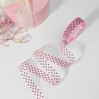 Лента капроновая &laquo;Горох&raquo;, 25 мм, 23 &plusmn; 1 м, цвет розовый