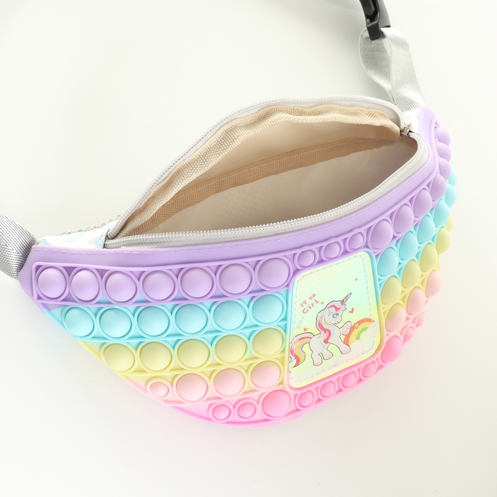 Сумка поясная детская на молнии «Выбражулька», pop it, цвет разноцветный Сумка поясная детская на молнии «Выбражулька», pop it, цвет разноцветный