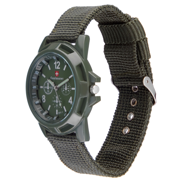 Часы мужские наручные кварцевые d-3.5 см, хаки