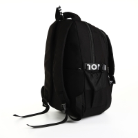 Рюкзак школьный из текстиля на молнии, 5 карманов, цвет чёрный Рюкзак школьный из текстиля на молнии, 5 карманов, цвет чёрный