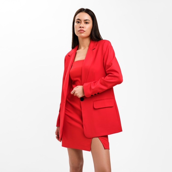 Пиджак женский однобортный MIST р. 48, красный Пиджак женский однобортный MIST р. 48, красный