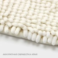 Коврик для дома LaDо́m, букли, плотность 1400 г, 50&times;80 см, цвет белый