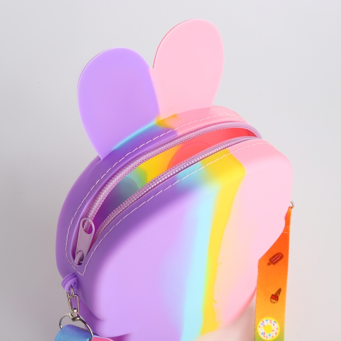 Сумка детская для девочки на молнии, pop it, цвет розовый/голубой/сиреневый