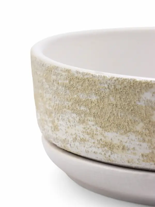 Горшок бонсайница 0,6 л, 15&times;5,5 см  для кактусов и суккулентов белый, керамика "НАВИ"