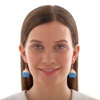 Серьги пластик &laquo;Вкусности&raquo; капкейк, цвет МИКС