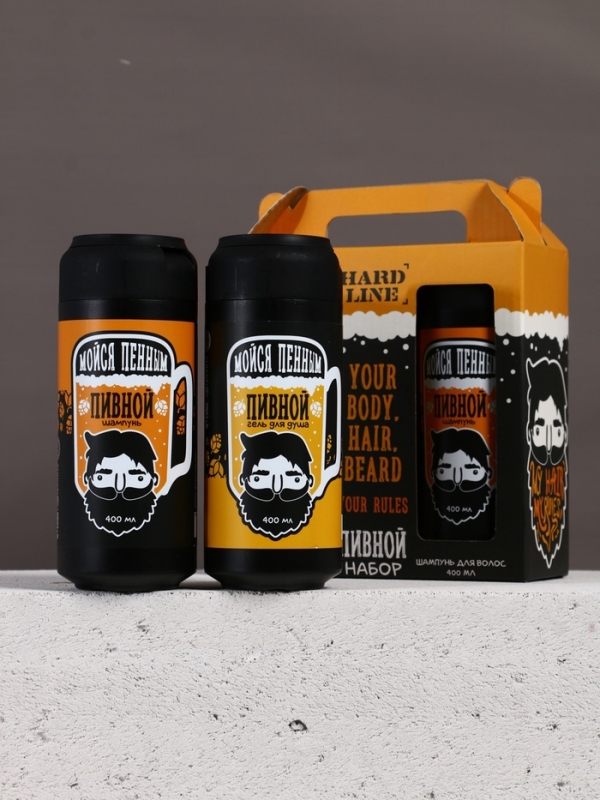 Подарочный набор косметики, гель для душа и шампунь для волос HARD LINE, 2×400 Подарочный набор косметики, гель для душа и шампунь для волос HARD LINE, 2×400