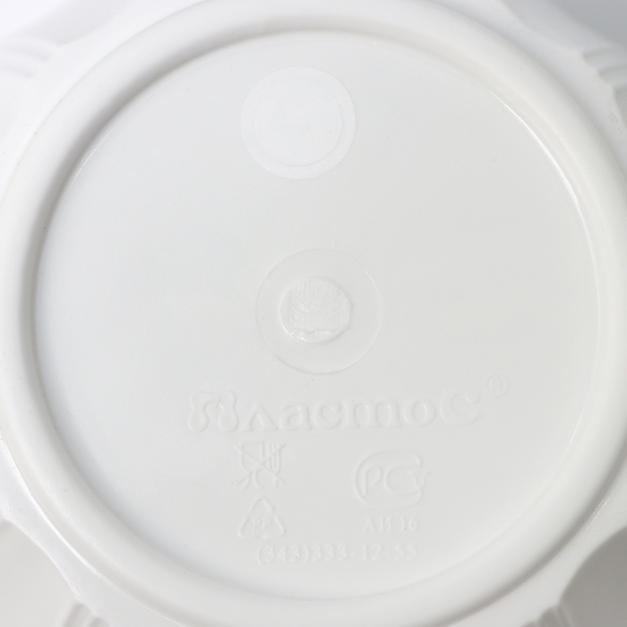 Горшок для цветов с поддоном «Хризантема», 0,6 л, d=11 см, h=9,5 см, цвет белый Горшок для цветов с поддоном «Хризантема», 0,6 л, d=11 см, h=9,5 см, цвет белый