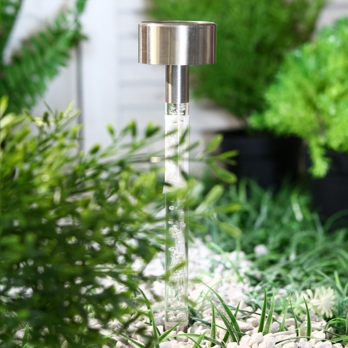 Садовый светильник на солнечной батарее &laquo;Пузырьки&raquo;, 5 &times; 36 &times; 5 см, 1 LED, свечение белое