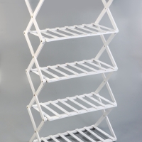 Подставка для цветов Greengo, 5 полок, 50 &times; 25 &times; 89 см, напольная, бамбук, белая