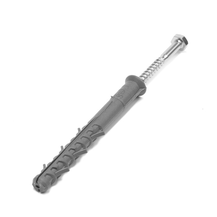 Дюбель "ТУНДРА krep", рамный, нейлоновый, с шурупом НЕХ, 10x100 мм, 20 шт