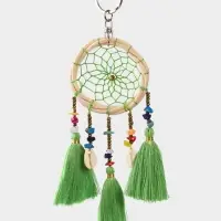 Брелок "Ловец снов" 17 см, цв. зелёный