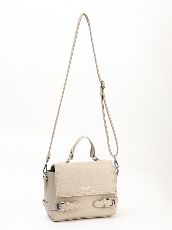 Сумка женская, 22*11*17, отд на молнии, длин ремень, серый