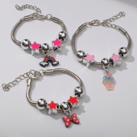 Браслет детский &laquo;Выбражулька&raquo; звёздочки, подвеска МИКС, цветной в серебре