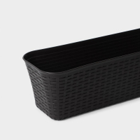 Ящик балконный &laquo;Ротанг&raquo;, 57,5 см, 12 л, цвет коричневый