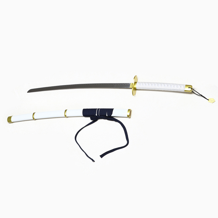 Сувенирное оружие "Катана Ясу" 103 см, клинок 68 см, на подставке, белая