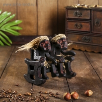 Сувенир &laquo;Парочка аборигенов&raquo;, 14&times;14&times;11 см, дерево