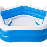 Бассейн надувной Bestway, 213&times;206&times;69 см, с сиденьями и подголовниками, от 6 лет, 54153